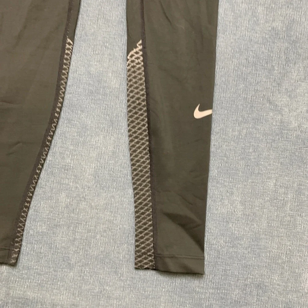 Nike Power Zonal Strength Compression Tights Womens Small Gray Training Workout